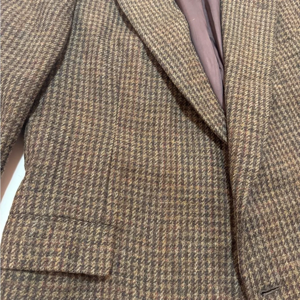 Hickey Freeman Vintage Brown Houndstooth Sport Coat